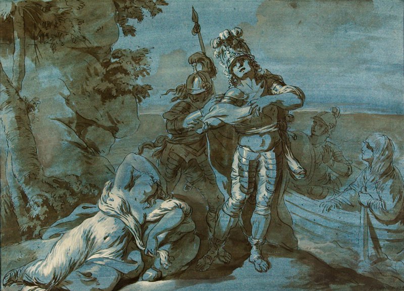Rinaldo Abandoning Armida, Jean-Jacques Lagrenée, c. 1785