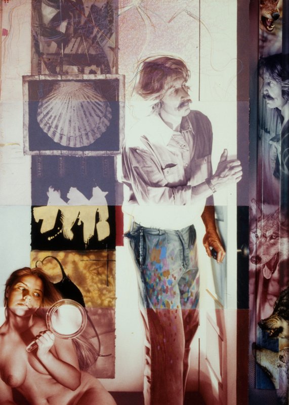 Self-Portrait with Wolves at the Door, Jerry Ott, 1991