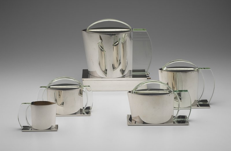 Hot water kettle, from a five-piece coffee and tea set, Jean