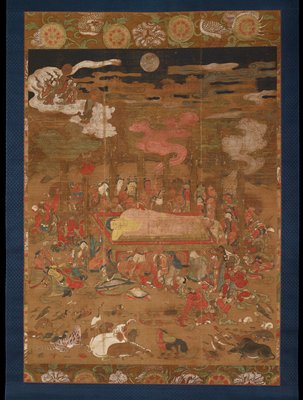Parinirvana of Sakyamuni, the Historical Buddha, 14th century