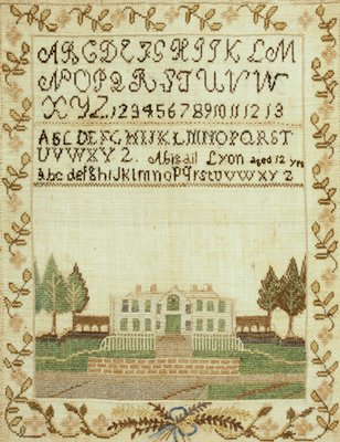 Dokumentasi “Sampler”; Silk thread on linen plain weave, needlework. Minneapolis Institute of Art.