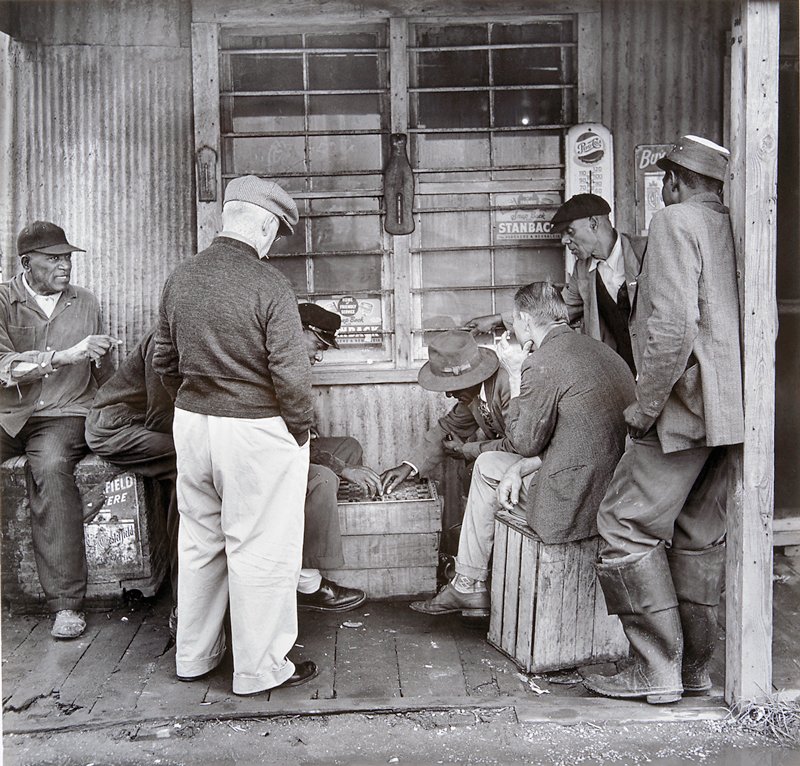 Checkers Game, Crisfield, Maryland, A. Aubrey Bodine, c. 1960