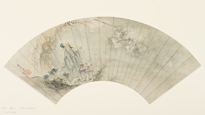 Fan painting of a Daoist magician, Wan Shouqi, c. 1650