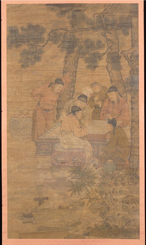 Scholars Playing Go under Pine Trees, late 14th century