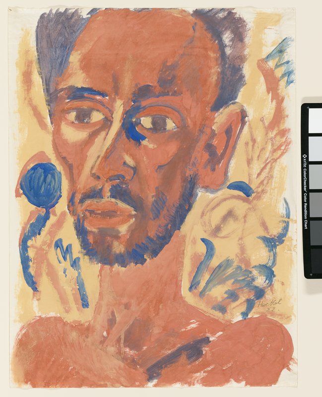 Self-Portrait: Bearded Man, Erich Heckel, 1922