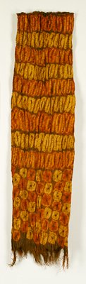 Dokumentasi “Skirt”; Palm raffia cloth, oblique interlacing, resist tie-dye. Minneapolis Institute of Art.