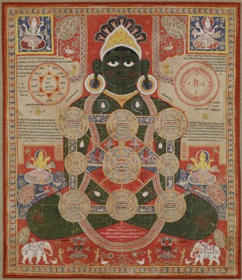 Dokumentasi “Cosmic Parsvanatha”; Colors on cotton. Minneapolis Institute of Art.