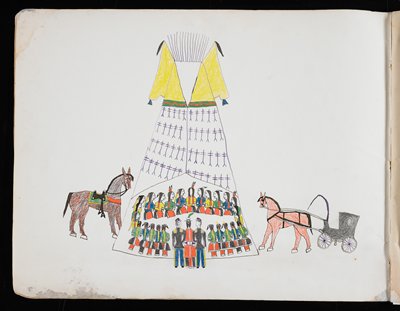 Dokumentasi “Book of Drawings”; Pencil, ink, and crayon. Minneapolis Institute of Art.
