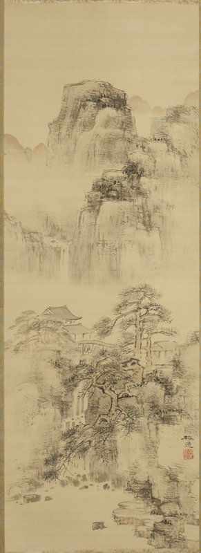 Landscape with Pines, Yamamoto Baiitsu, 19th century