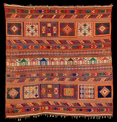 Dokumentasi “Bed cover”; Wool, tapestry weave. Minneapolis Institute of Art.