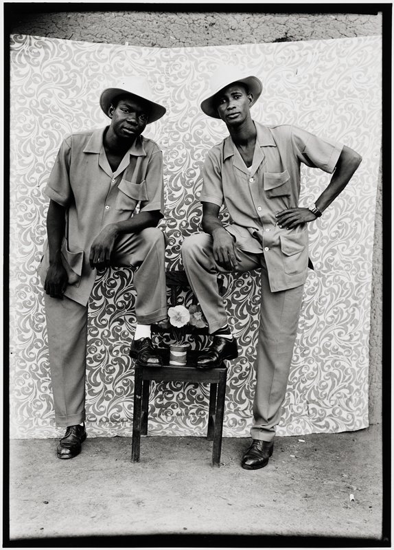 Untitled (two friends dressed in three-pocket bush suits), Seydou Keïta, c. 1957–60 (printed 1998)