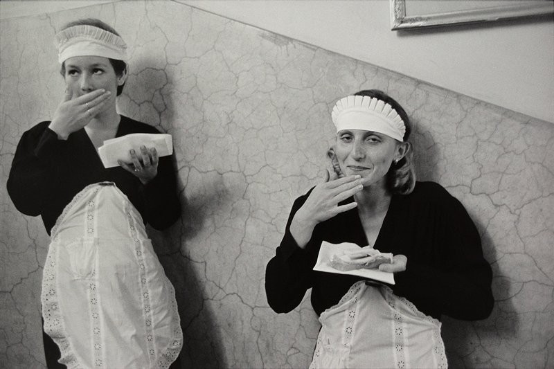 Untitled [two women in maid uniforms], Paul Ickovic, 1990