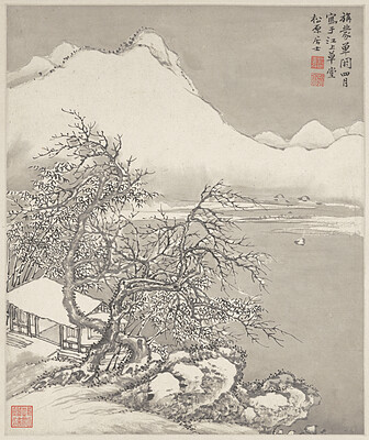 Leaf from Landscape Album, Cai Jia, 1735