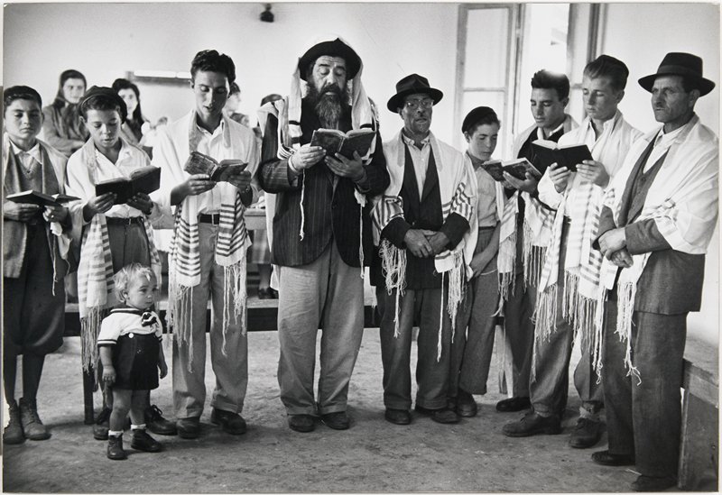 Makeshift Synagogue, Alma, Israel, David Seymour, 1951