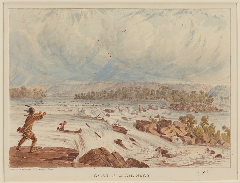Falls of St. Anthony, Seth Eastman, 1849–55