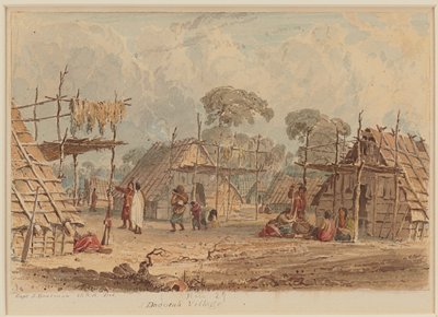 Dokumentasi “Dacotah Village”; Watercolor. Minneapolis Institute of Art.
