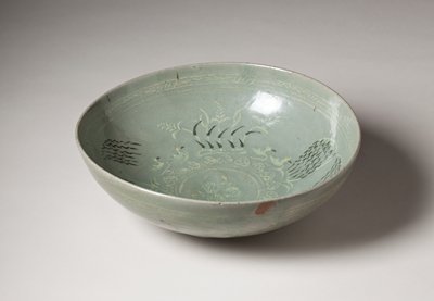 Dokumentasi “Bowl with waterfowl, willows, and reeds”; Porcelaneous stoneware with inlaid design under celadon glaze. Minneapolis Institute of Art.