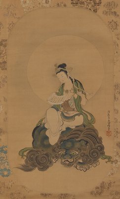 Monju on a Lion, Kiyohara Yukinobu, second half 17th century