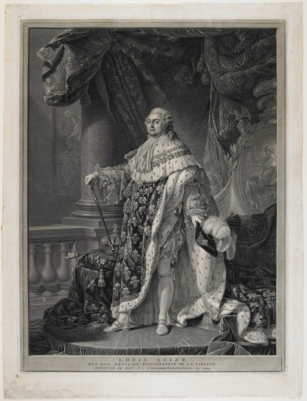 Le Sacre - Portrait of King Louis XVI in Coronation Regalia, Charles-Clément Bervic, 1790