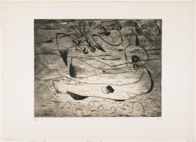 L'Aigle et la femme dans la nuit (Eagle and Woman at Night), Жоан Миро, 1938