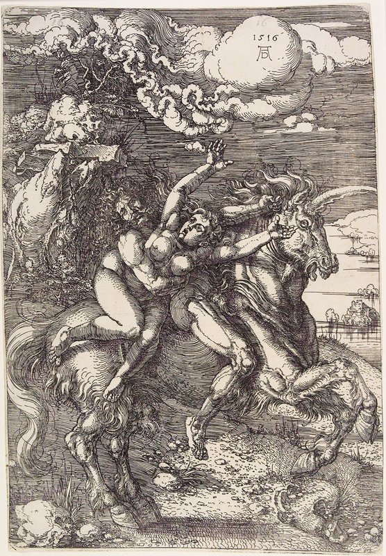 Abduction on a Unicorn, Albrecht Dürer, 1516