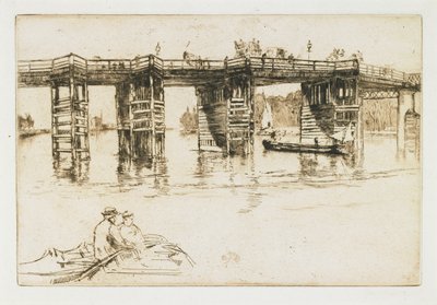 Dokumentasi “Old Putney Bridge”; Etching and drypoint in black and brown ink. Minneapolis Institute of Art.