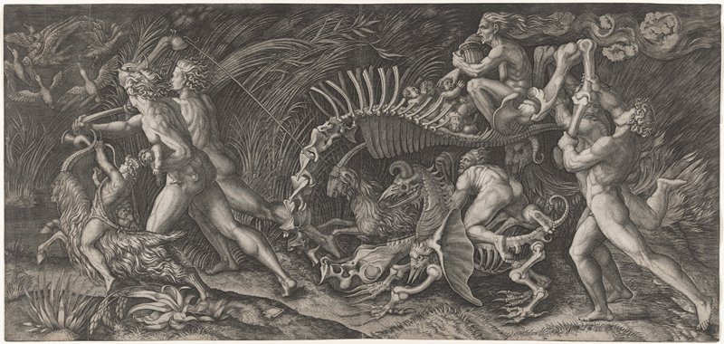 The Skeleton, Possibly Agostino d' Musi, c. 1531