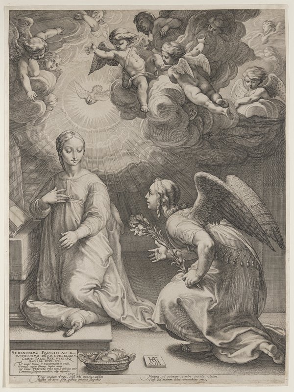 The Annunciation, Hendrick Goltzius, 1594