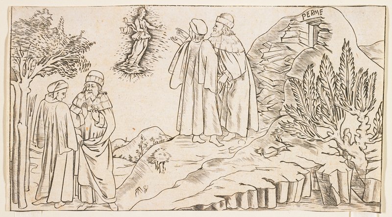 Dante and Virgil with the Vision of Beatrice, Attributed to Baccio Baldini, 1481