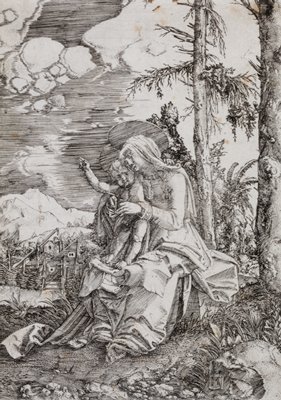 Dokumentasi “Virgin and Child in a Landscape”; Engraving. Minneapolis Institute of Art.