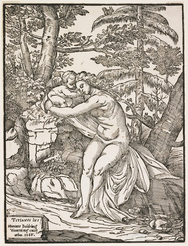 Venus and Cupid, Nicolò Boldrini, 1566