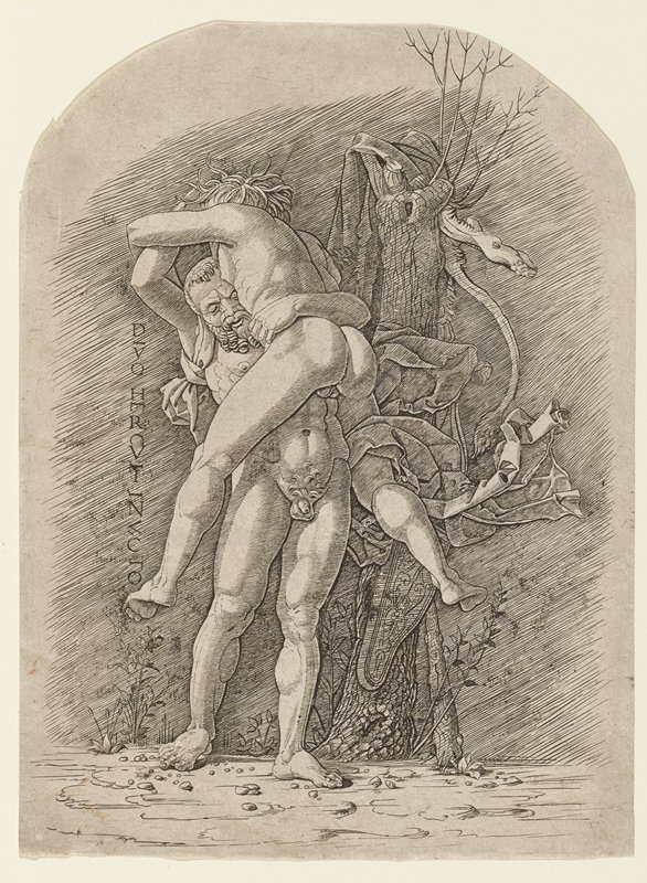 Hercules and Antaeus, After Andrea Mantegna, c. 1497