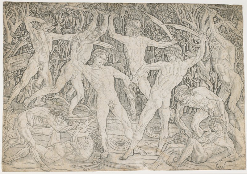 Battle of the Nudes by Antonio del Pollaiuolo