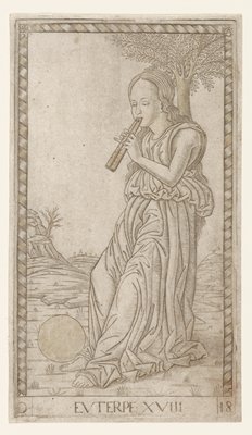 Dokumentasi “Euterpe”; Engraving heightened with gold. Minneapolis Institute of Art.
