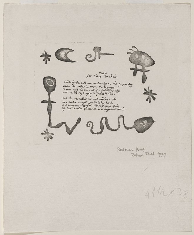 Poem for Diane Bouchard by Joan Miró