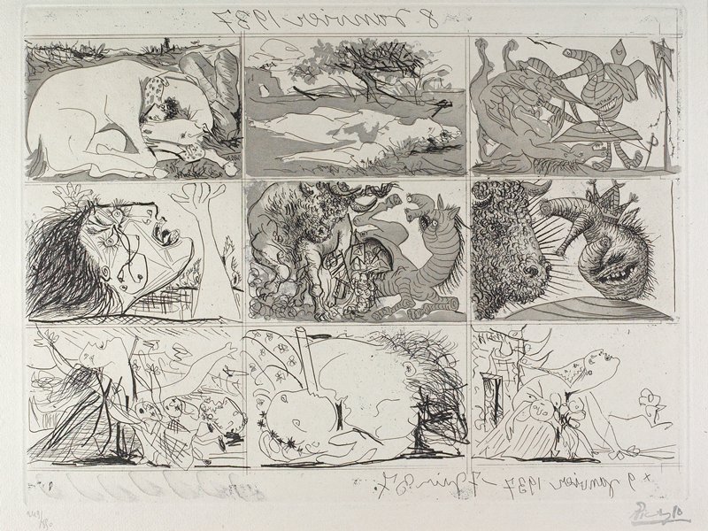 Dream and Lie of Franco, Plate 2, Пабло Пикассо