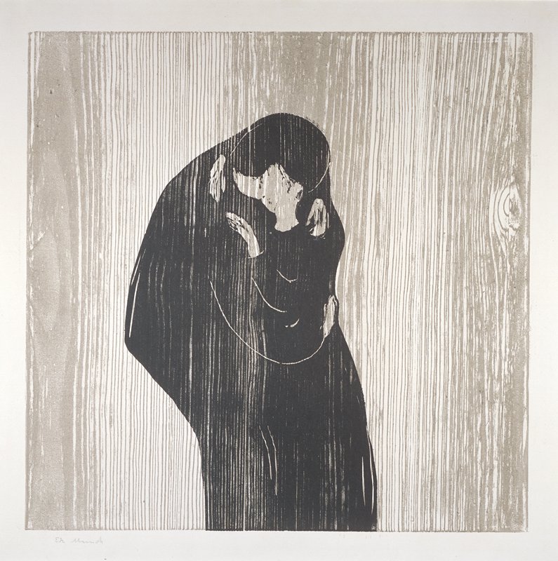 The Kiss IV, Edvard Munch, 1902 (printed c. 1913)