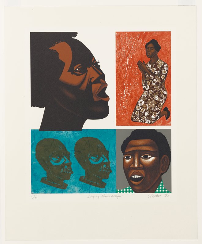 For My People: Singing their Songs, Elizabeth Catlett, 1992