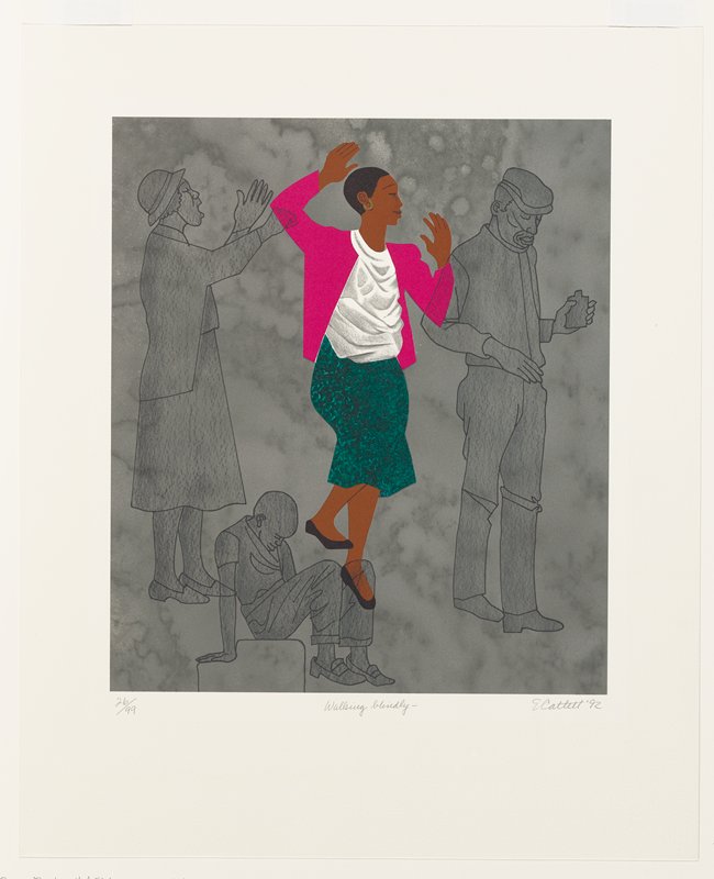For My People: Walking Blindly, Elizabeth Catlett, 1992