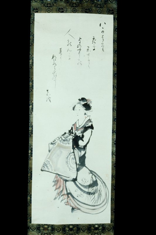 Standing Courtesan, Китагава Утамаро, XVIII век
