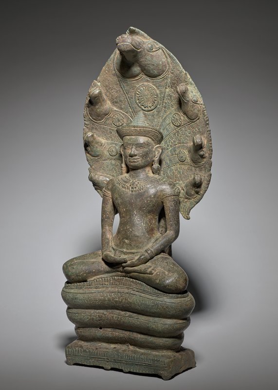 Naga-enthroned Buddha, 12th-13th century