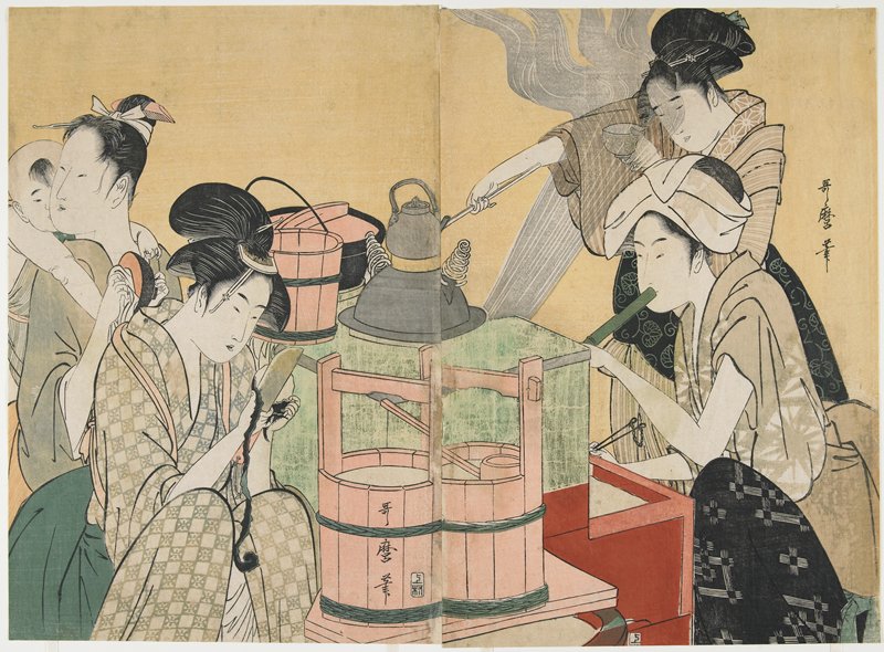 Kitchen Scene, Kitagawa Utamaro, 1794–95