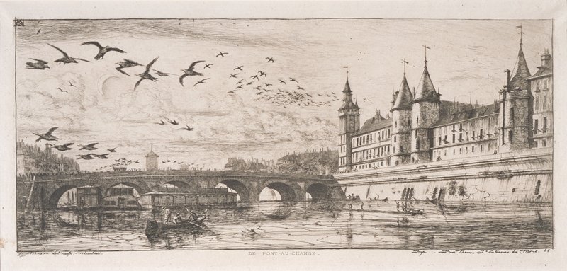 The Exchange Bridge, Charles Meryon, 1854