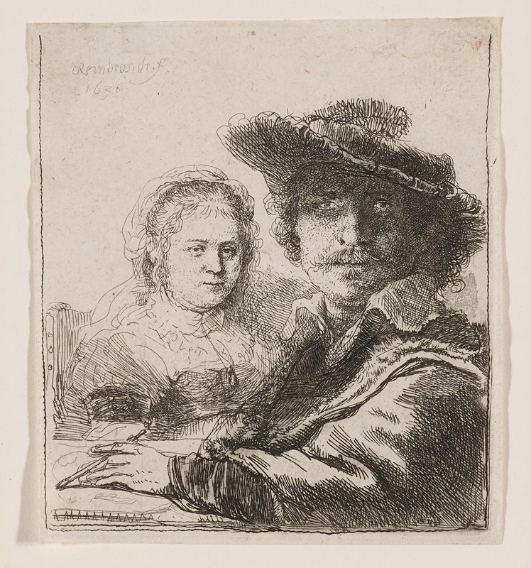 Rembrandt and His Wife Saskia by Rembrandt van Rijn