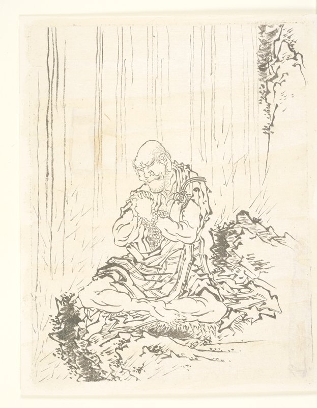 Priest by Katsushika Hokusai