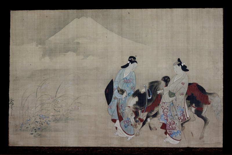 Beauty and an Actor as Mitate of Courtesan Tora-gozen and Soga no Jūrō, Tamura Suiō, c. 1710