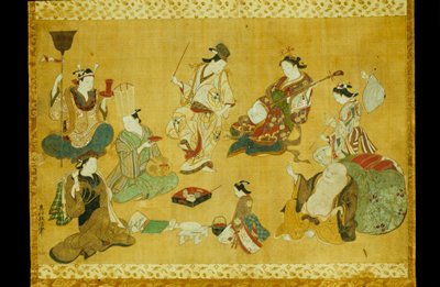 Pleasure Quarter Party as Mitate of Seven Gods of Good Luck, Okumura Masanobu, c. 1735