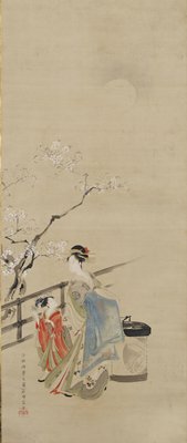 Moonlight [left of the pair Beauties in Spring], Hosoda Eishi, c. 1798
