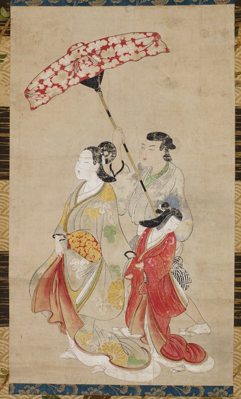 Courtesan with Attendants on Parade, c. 1695