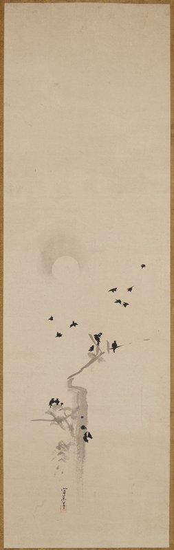Flock of Crows, Kusumi Morikage, c. 1690–1700